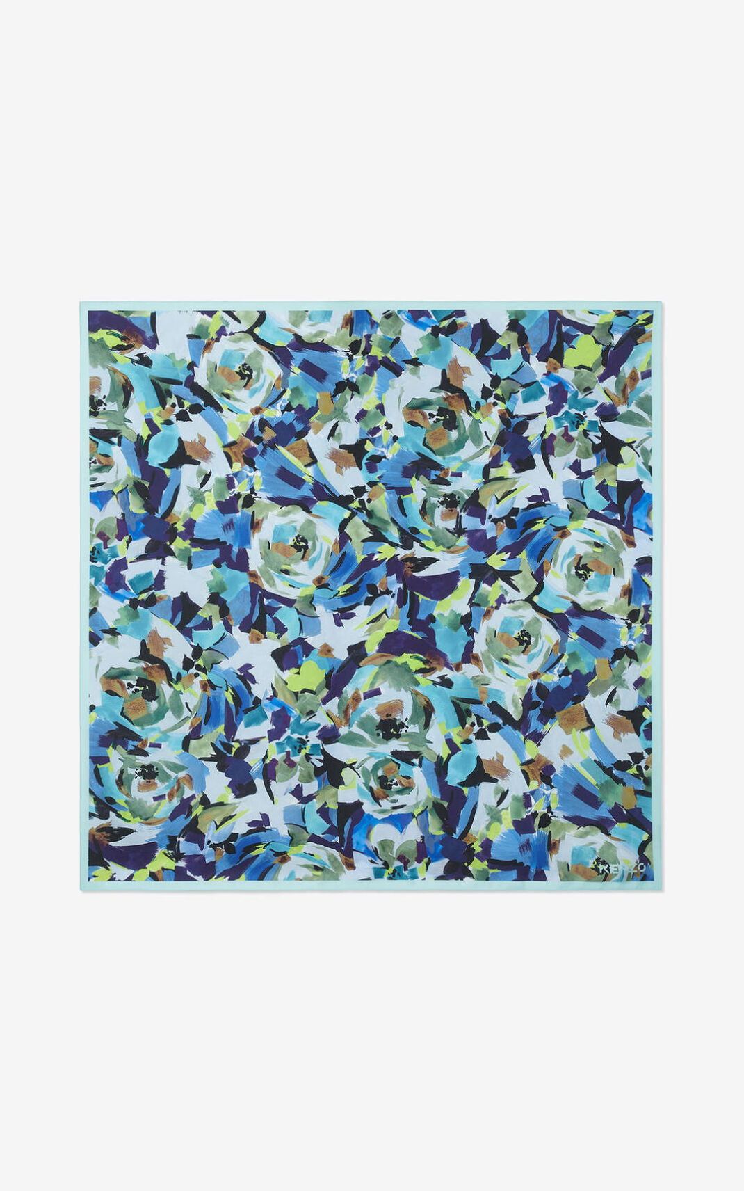 Foulard Kenzo Archive Floral silk Femme Vert | ZPLA-79634